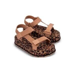 Melissa Tan Animal Print Sandals Size 10